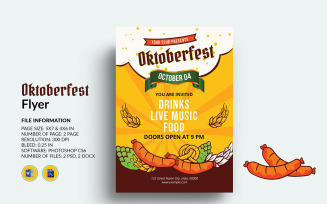 Oktoberfest Party Flyer Corporate Identity Template