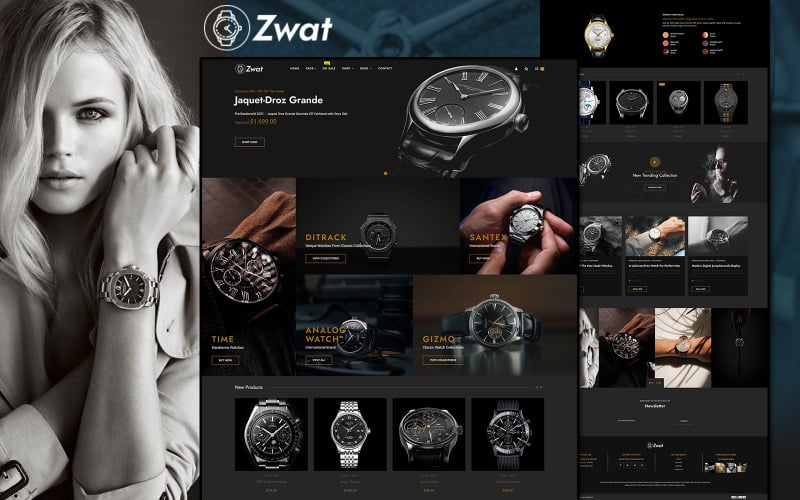 Zwat - Watch Store eCommerce HTML Template Website Template