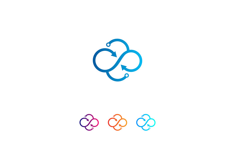 Cloud Computing Concept Logo Design Logo Template