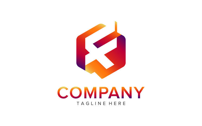 F Letter Logo Design Polygon F Logo Design Vector Logo Template