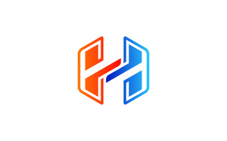 H Letter Hexagon Logo Design Vector Template