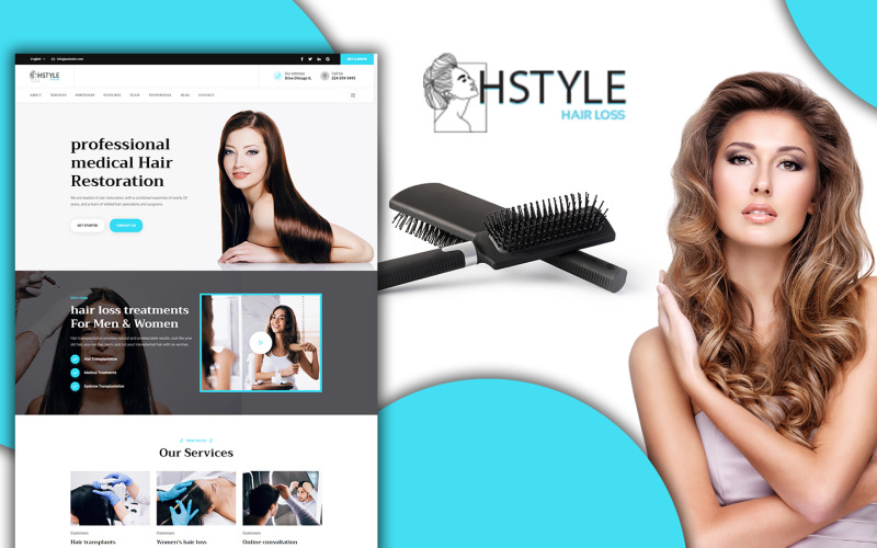 Hstyle Beauty Salon Landing Page HTML5 Template Landing Page Template