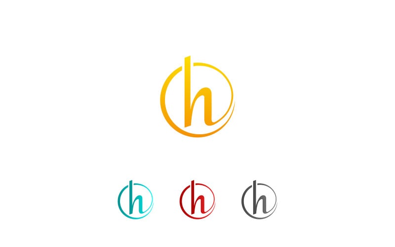 Letter H Circle Logo Design Vector Template Logo Template