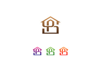 Letter S P Home Logo Design