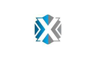 Letter X Logo Design Hexagon Vector