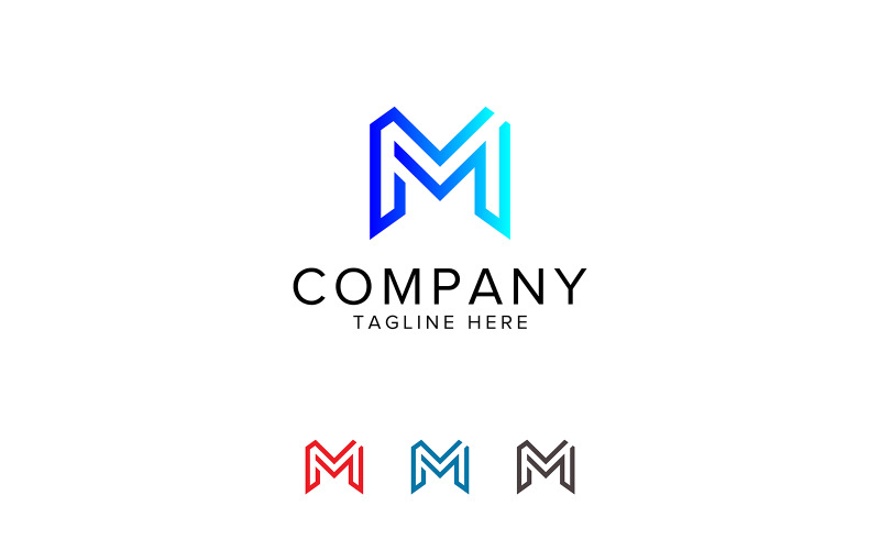 Polygon M Logo Design Element Logo Template