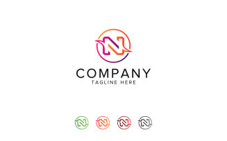 Professional N Letter Logo Design Vector