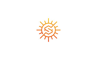 Sun in Farm Logo Vector Sun Illustration