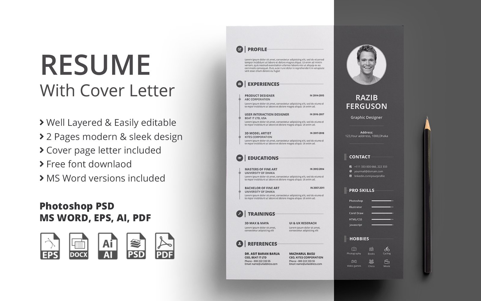 Kit Graphique #205859 Rsum Cv Divers Modles Web - Logo template Preview
