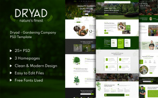 Dryad - Gardening PSD Template