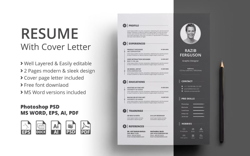 Job Mates - Multipurpose Editable Resume CV Template Resume Template