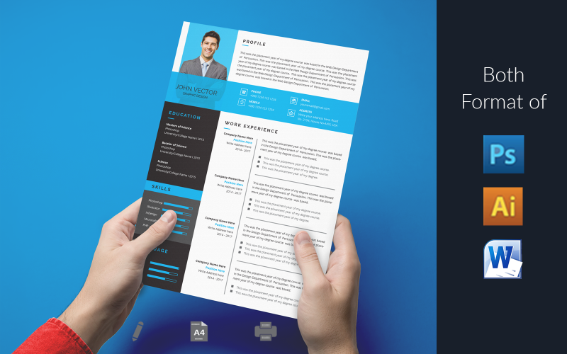 John Vector Designer Resume Template