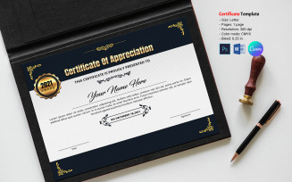 Award Certificate Template. Canva, Ms word and Photoshop