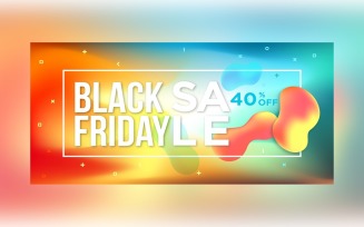 Fluid Black Friday Sale Banner For Limited Time Offer Background Design
