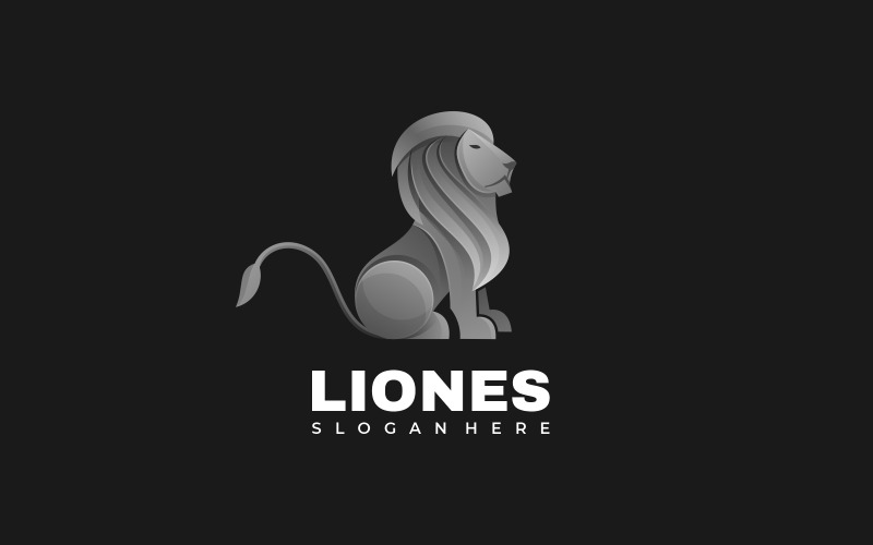 Lion Gradient Color Logo Style Logo Template