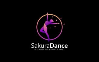Sakura Dance Gradient Logo