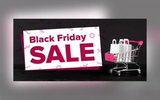 Black Friday Sale Banner For Limited Time Offer Design background