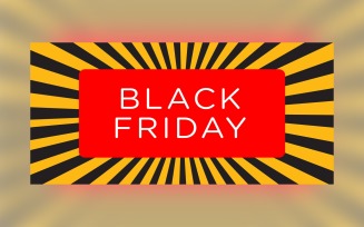 Black Friday Sale Banner On Matte Black and yellow Color Background Design Template