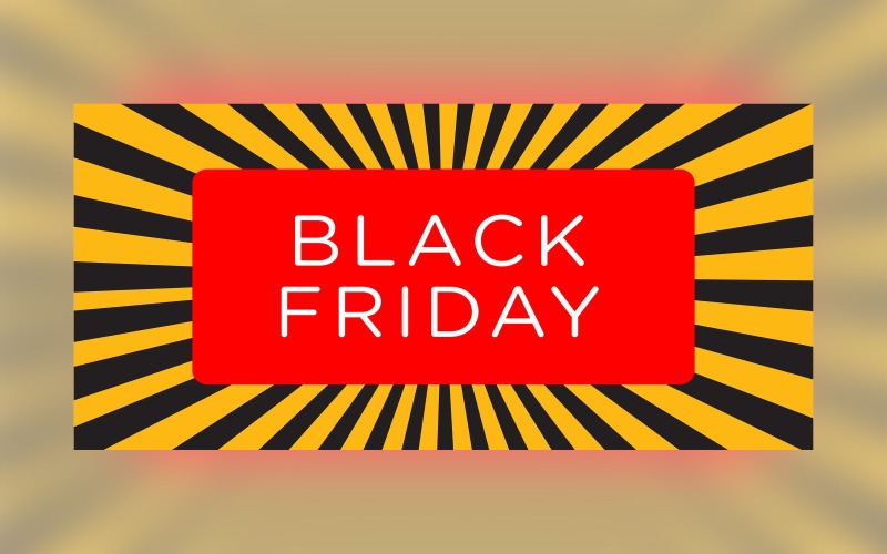 Black Friday Sale Banner On Matte Black and yellow Color Background Design Template Product Mockup