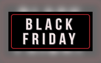 Black Friday Sale Banner with 70% Off On Whit Color Background Design Template