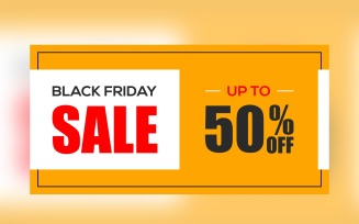Black Friday Sales Banner 50% discount with Abstract Background Template