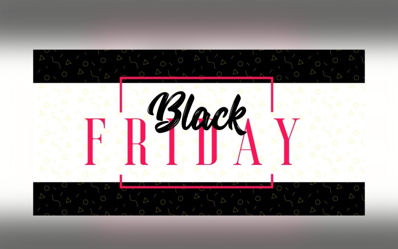 Black Friday Sales Banner Abstract Background Template Product Mockup