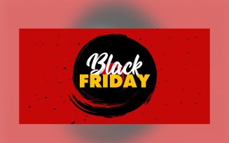 Black Friday Sales Banner Back And Dark Maroon Color Background Template