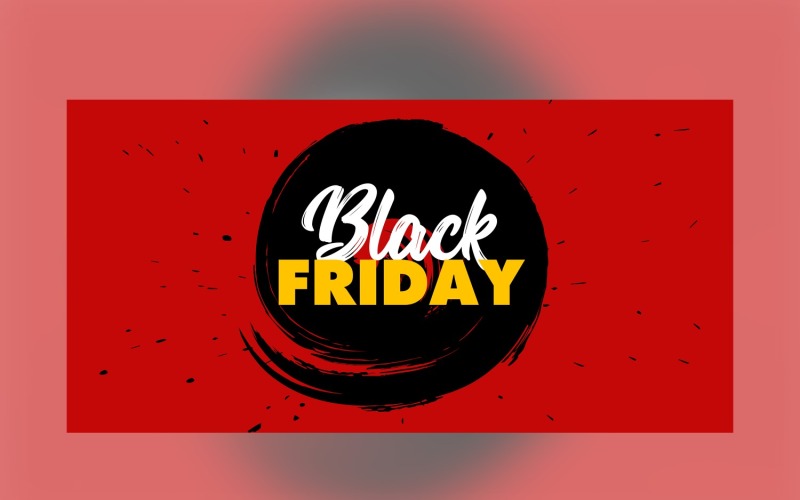 Black Friday Sales Banner Back And Dark Maroon Color Background Template Product Mockup