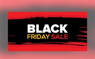 Black Friday Sales banner Black and Red Color Background Template