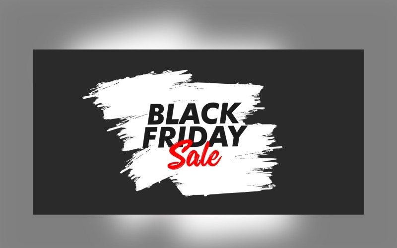 Black Friday Sales Banner White and Black color Background Design Template Product Mockup