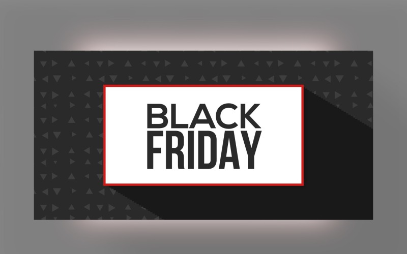 Black Friday Sales Banner with Abstract background Design Template Product Mockup