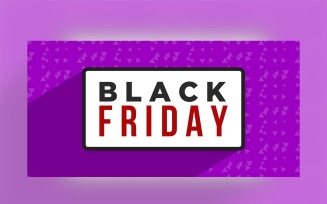 Black Friday Sales Banner with Purple Color & Abstract Background Design