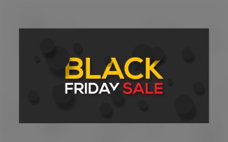Black Friday Sales Banner with the Black Color Background Design Template