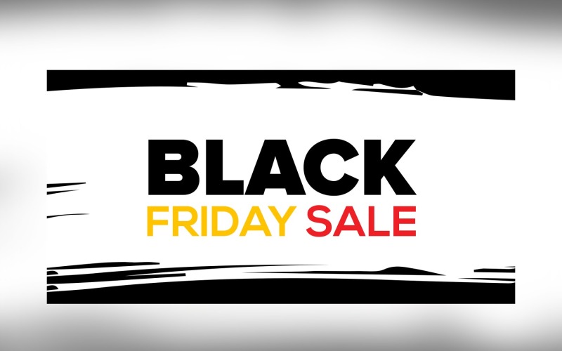 Black Friday Sales Banner With the White Background Design Template Product Mockup