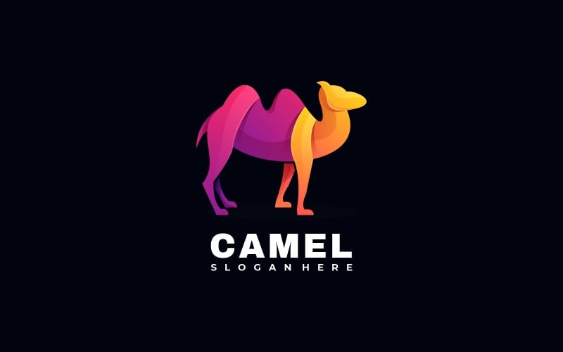 Camel Gradient Colorful Logo Logo Template
