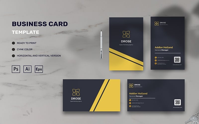 Drose - Business Card Template Corporate Identity