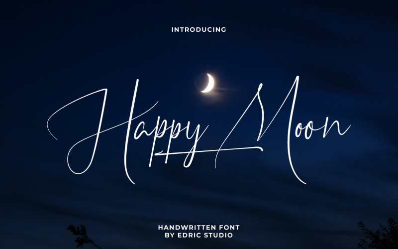 Happy Moon Signature Font