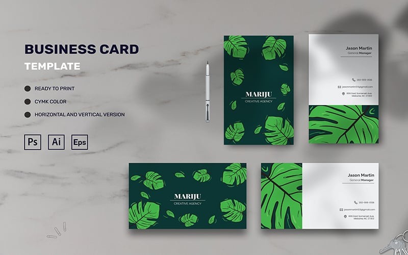 Mariju - Business Card Template Corporate Identity