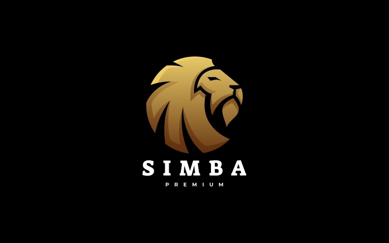 Simba Gold Gradient Logo Style Logo Template