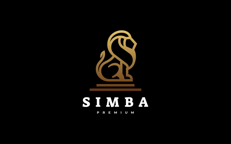 Simba Line Luxury Logo Style Logo Template