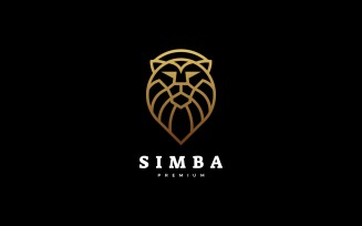 Simba Line Luxury Logo Template