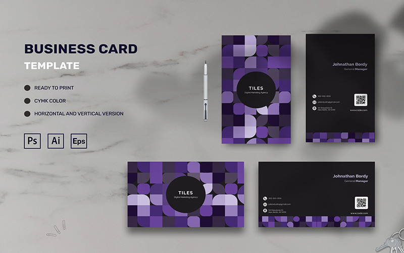 Tiles - Business Card Template Corporate Identity