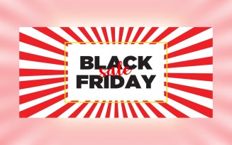 Black Friday Sale Banner On Grey And Whit And Red Color Background Design