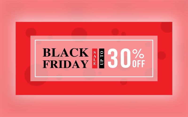 Black Friday Sale Banner On Red And Pink Color Background Design Template Product Mockup