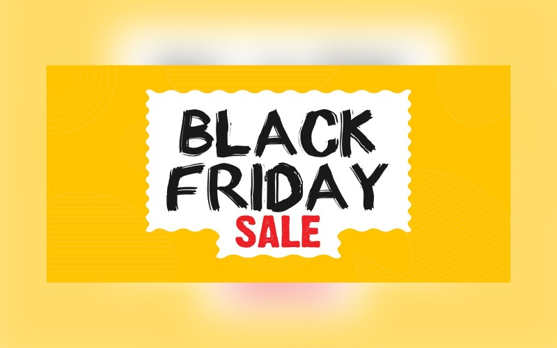 Creative For Black Friday Sale Banner On Yellow Color Background Design Product Mockup