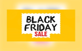 Creative For Black Friday Sale Banner On Yellow Color Background Design