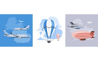 Air Transport Design Concept Vector Illustration Concept
