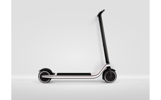 Electric Scooter Realistic 5 Vector Illustration Concept