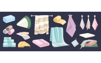 Towel Color Set Vector Illustration Concept