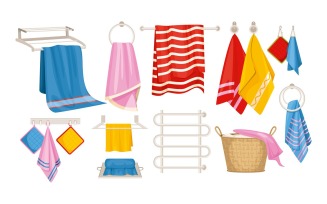 Towel Set Vector Illustration Concept